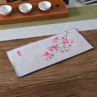 Chinese Hoogwaardige Thee Handdoek Absorberende Dikke Pluche Thee Tafel Rags Chinese Kung Fu Thee Matten Hoogwaardige pot Handdoeken triangle pruim