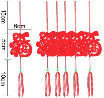 Chinese Jaar Hanger Handgemaakte Gelukkig Nieuwjaar Huis Lantaarn Festival Niet-geweven Stof 3