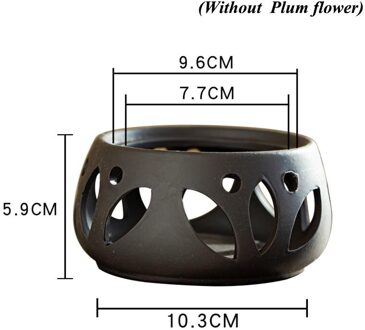 Chinese Keramische Kaars Houder Tin Pruim Bloem Decor Theepot Verwarming Warmer Base Koffie Melk Kaars Thee Fornuis Thee Set Accessoires A(zonder bloem)