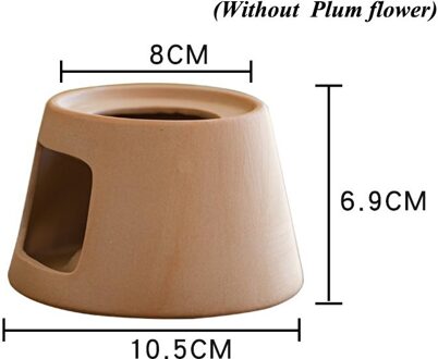 Chinese Keramische Kaars Houder Tin Pruim Bloem Decor Theepot Verwarming Warmer Base Koffie Melk Kaars Thee Fornuis Thee Set Accessoires C(zonder bloem)