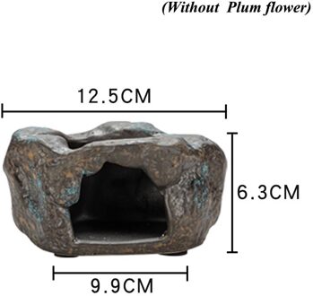 Chinese Keramische Kaars Houder Tin Pruim Bloem Decor Theepot Verwarming Warmer Base Koffie Melk Kaars Thee Fornuis Thee Set Accessoires E(zonder bloem)