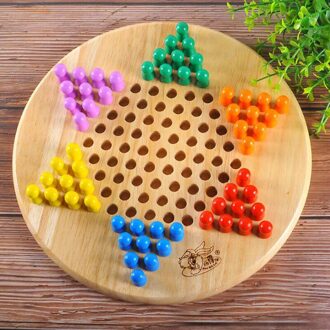 Chinese Kinderen Checkers Game Draagbare Ontwikkeling Intelligente Onderwijs Houten Speelgoed Puzzel Schaken Speelgoed Voor Kinderen