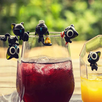 Chinese Original Style Luo Xiao Hei Cat Toys Lovely Pets 1 PCS Mini Figures Desktop Kids Toy Cup Decoration Anime Model ZL550