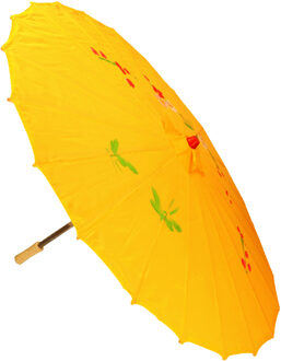 Chinese paraplu oranje/geel 50 cm