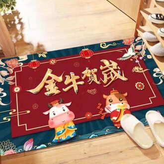 Chinese Spring Festival Tapijt Winter Waterdichte Thuis Deurmat Keuken Mat Hal Tapijt Voordeur Mat Tapijt Jaar Cadeau Style1