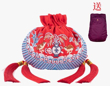 Chinese Stijl Dame Mevrouw Brocade Zak Cosmetische Tas Vrouwen Tas Mode Sporttas Schetsen Rugzak Houlders Zak paars zak