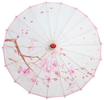 Chinese Stijl Olie Papier Paraplu Vrouwen Kersenbloesems Pioen Bloem Oude Dans Paraplu Mall Decoratieve Craft Paraplu A4