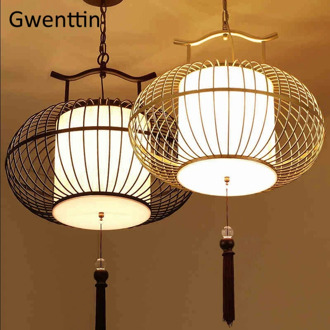 Chinese Style Pendant Lights Lantern Led Hanging Lamp for Study Living Room Light Fixtures Loft Industrial Home Decor Luminaire