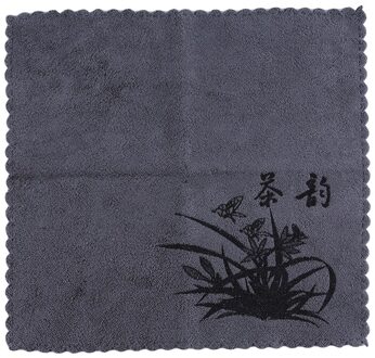Chinese Thee Handdoek Milieuvriendelijke Afdrukken Thee Gereedschappen Water Absorptie Fiber Thee Doek Sterke Wateropname Speciale Handdoek grijs