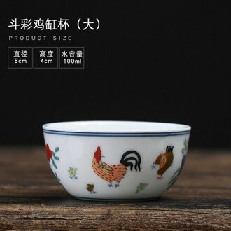 Chinese Theekopje Antieke Kung Fu Enkele Theekopje Keramische Master Thee Cup 100ml