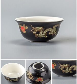 Chinese Traditionele Gouden Draak Thee Cup 1Pcs, Rode Keramische Theekopje Puer Cup Set, keramische Oven Top Grade Porselein 01