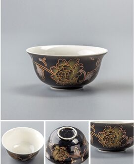 Chinese Traditionele Gouden Draak Thee Cup 1Pcs, Rode Keramische Theekopje Puer Cup Set, keramische Oven Top Grade Porselein 03