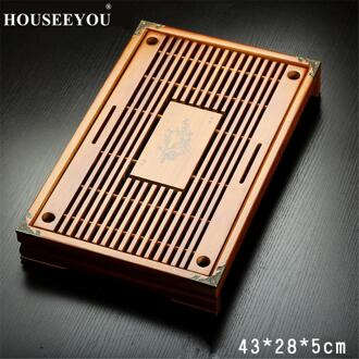 Chinese Traditionele Houten Dienblad Theetafel Thee Zee Thee Set Kung Fu Thee Tray Tools voor Kop en Theepot ambachten Lade 43*28*6 cm ontwerp A