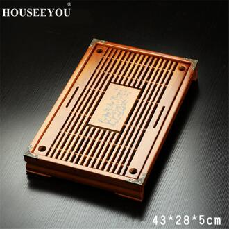 Chinese Traditionele Houten Dienblad Theetafel Thee Zee Thee Set Kung Fu Thee Tray Tools voor Kop en Theepot ambachten Lade 43*28*6 cm ontwerp B