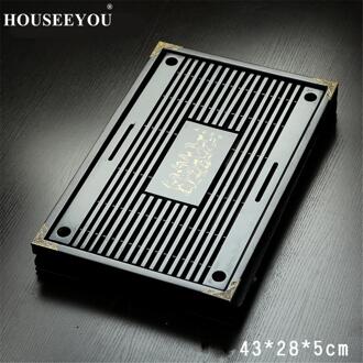 Chinese Traditionele Houten Dienblad Theetafel Thee Zee Thee Set Kung Fu Thee Tray Tools voor Kop en Theepot ambachten Lade 43*28*6 cm ontwerp C