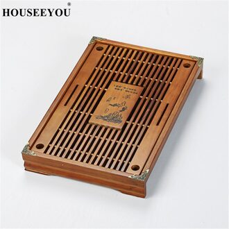 Chinese Traditionele Houten Dienblad Theetafel Thee Zee Thee Set Kung Fu Thee Tray Tools voor Kop en Theepot ambachten Lade 43*28*6 cm ontwerp F