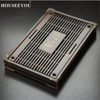 Chinese Traditionele Houten Dienblad Theetafel Thee Zee Thee Set Kung Fu Thee Tray Tools voor Kop en Theepot ambachten Lade 43*28*6 cm ontwerp H