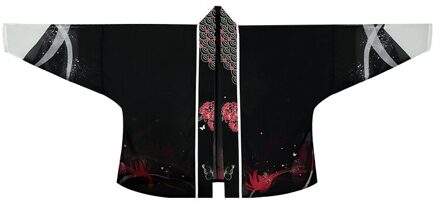 Chinese Traditionele Kostuums Voor Vrouwen Jurk Meisje Vest Bloemenprint Japanse Mode China Folk Dans Kostuum Prestaties Cardigan / L