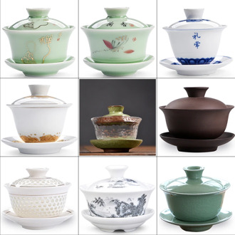 Chinese traditions gai wan tea set Bone China Tea Sets Dehua gaiwan tea porcelain pot set for travel Beautiful and easy kettle