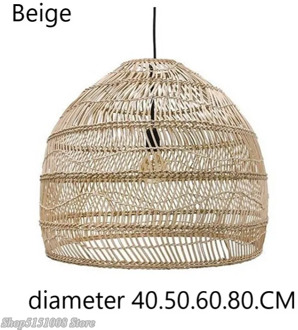 Chinese Wicker Rattan Wave Pendant Light modern Rustic Art Hanging Lamp Living Room Dining Room Balcony Home Decor Light Fixture