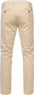 Chino broek "MARSU" regular fit katoen stretch - maat Beige