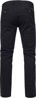 Chino broek "MARSU" regular fit katoen stretch - maat Zwart