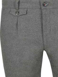 Chino Pico Pleat Flanel Grijs - 50,52,56,98