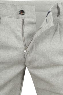 Chino Pico Pleat Flanel Lichtgrijs
