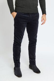 Chino Plato Corduroy Navy Donkerblauw - 26,48,50,52,54,56
