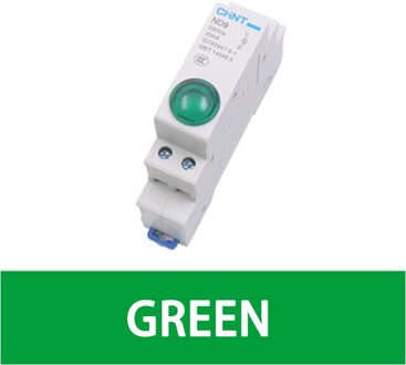 Chint Led Signaal Lamp ND9 Serie Ac/Dc 230V 24V 220V Waakvlammen Din Rail Mount indicatie Licht Rood Groen Lamp Indicator Light groen 220V