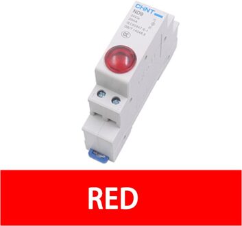 Chint Led Signaal Lamp ND9 Serie Ac/Dc 230V 24V 220V Waakvlammen Din Rail Mount indicatie Licht Rood Groen Lamp Indicator Light rood 24V