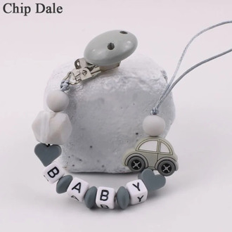 Chip Dale Personalized Name Wood Baby Pacifier Clips Silicone Car Pacifier Chain Holder Baby Shower Gift