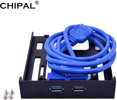 CHIPAL 20Pin 2 Port USB 3.0 Hub USB3.0 Voorpaneel Kabel Adapter Plastic Beugel voor PC Desktop 3.5 Inch Floppy schijf Bay