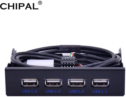 CHIPAL 4 Poorten USB 2.0 Hub USB2.0 Adapter PC Voorpaneel Uitbreiding Beugel met 10Pin Kabel Voor Desktop 3.5 Inch FDD Floppy Bay