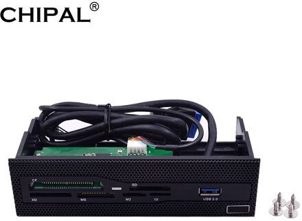 Chipal Multifunctionele All In One Voorpaneel Usb 3.0 Ms M2 Cf Xd Tf Sd Kaartlezer 5.25 "Media dashboard Voor Pc Desktop CD-ROM