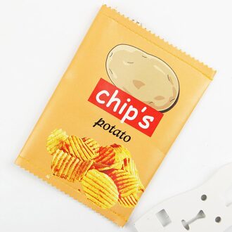 Chips Etui Voor School Kawaii School Briefpapier Etui Pennenbakje Potlood Tas 1Pc geel