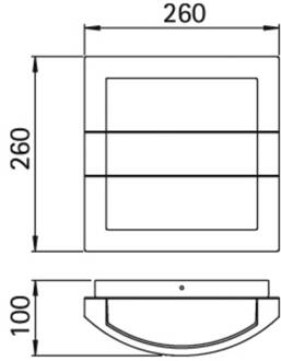 Chique buitenwandlamp 427 met decoratieve strepen zilvergrijs, wit