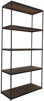 Chisa kast open 97x42x202 cm bruin|zwart