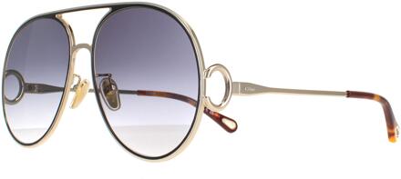 Chloe Chloe Aviator Dames Gold Zwart Grijs Gracient CH0145S Goud