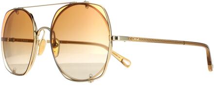 Chloe Chloé Demi zonnebril CH0042S Goud - 1 maat