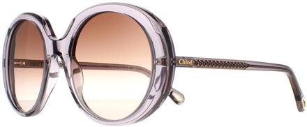 Chloe Chloe Ovale dames transparant grijs bruin gradiënt ch0007s