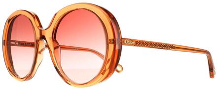 Chloe Chloe Ovale dames transparante donkere oranje oranje gradiënt Ch0007s - One Size