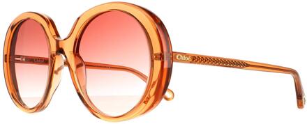 Chloe Chloe Ovale dames transparante donkere oranje oranje gradiënt Ch0007s