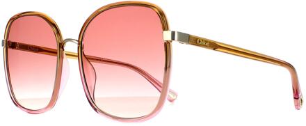 Chloe Chloe Square dames geel tot roze kristal vervagen en goudroze gradiënt Ch0031s Franky - One Size