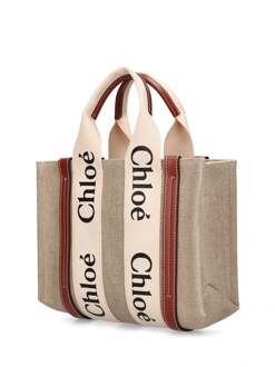 Chloe Chloe' Woody kleine tas Beige