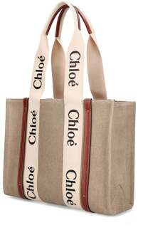 Chloe Chloe' Woody middelgrote tas Beige