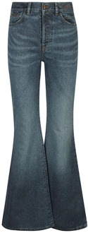 Chloe Dusky Blue Flared Jeans voor Dames Chloé , Blue , Dames - W26,W25,W27