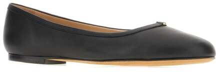 Chloe Leren Ballerina Flats Zwart