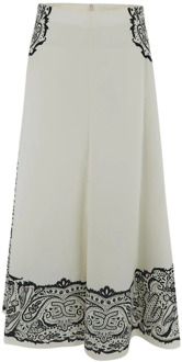 Chloe Midi Skirts Chloé , White , Dames - S,Xs
