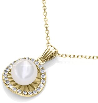 Chloe parel hangers - Goud en kristal - maat